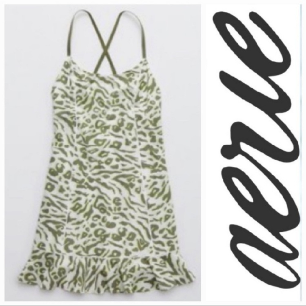 AERIE Offline Animal Print Exercise Dress